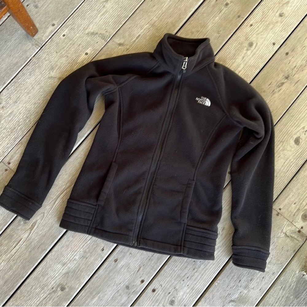 The North Face black full Zip Fleece Size S